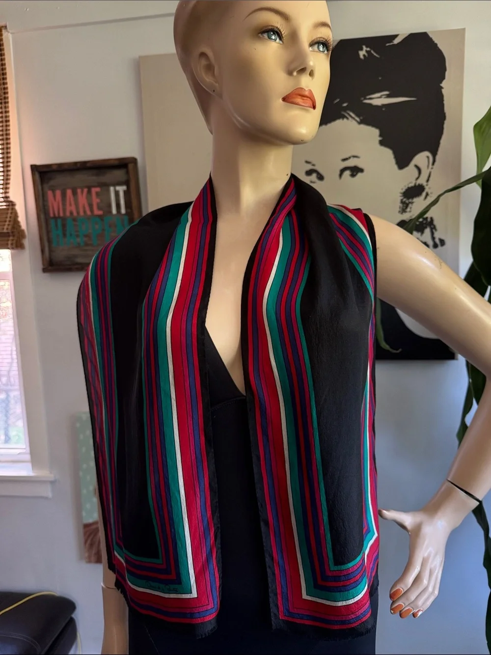 Vintage Oscar De La Renta Silk Scarf